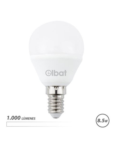 BOMBILLA LED G45 | 8.5W | 1000LM | E14 | LUZ BLANCA | ELBAT
