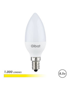 BOMBILLA LED C37 | 8.5W | 1000LM | E14 | LUZ CALIDA | ELBAT
