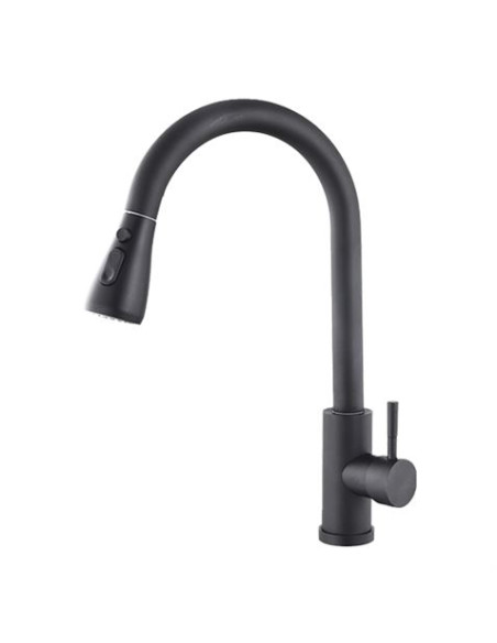 MONOMANDO FREGADERO NEGRO EXTENSIBLE