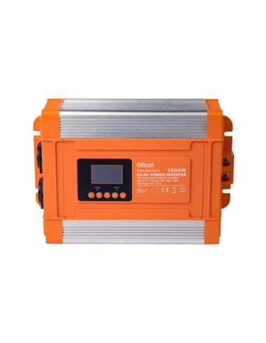 CONVERTIDOR DE CORRIENTE ONDA PURA CON PANTALLA LCD 1200W ELBAT