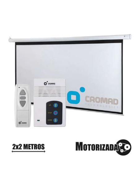 PANTALLA PROYECCION MOTORIZADA 2 X 2MTR CROMAD