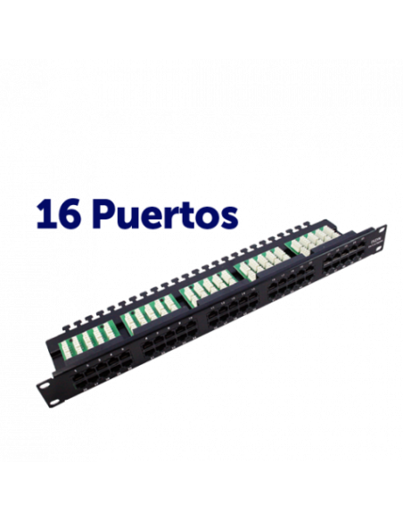 PANEL PARCHEO 16P KRONE 19\" UTP CAT 6 CROMAD