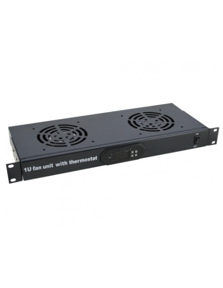 PANEL DE VENTILACIÓN FRONTAL CON TERMOSTATO 2 VENTILADORES CROMAD