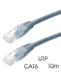 CABLE DE RED UTP CAT 6 10M GRIS CLARO CROMAD