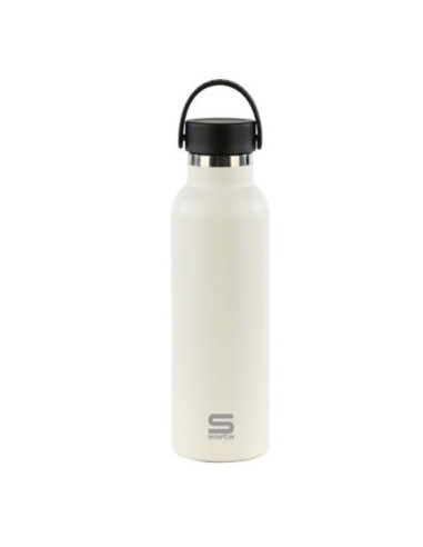 BOTELLA TERMO 600ML ACERO INOXIDABLE BLANCO SAFTA