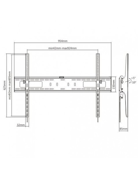 SOPORTE DE PARED TV LED LCD 60\"-100\" CROMAD