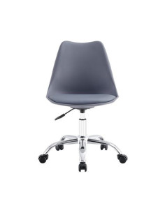 SILLA DE ESCRITORIO CON RUEDAS 97X47X58CM GRIS 2