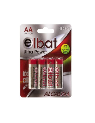 PACK 4 PCS PILAS ALCALINAS LR6/AA ELBAT