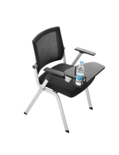 SILLA DE ESCRITORIO CON RUEDAS 97X47X58CM GRIS 2