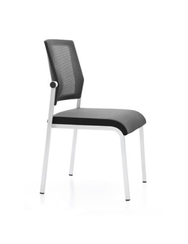 LOTE 4 SILLAS CONFIDENTE DESIGN APILABLES ESTRUCTURA METÁLICA CROMAD