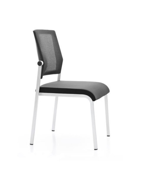 LOTE 4 SILLAS CONFIDENTE DESIGN APILABLES ESTRUCTURA METÁLICA CROMAD