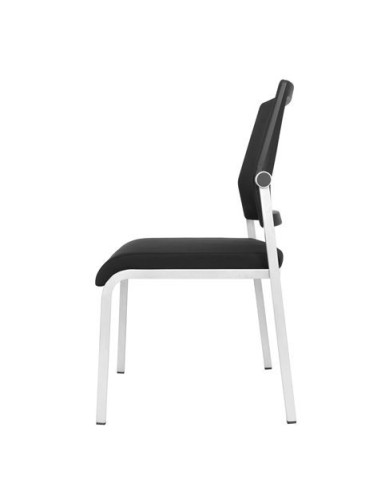 LOTE 4 SILLAS CONFIDENTE DESIGN APILABLES ESTRUCTURA METÁLICA CROMAD