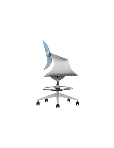 SILLA / TABURETE DE OFICINA TOP WORK AZUL CROMAD