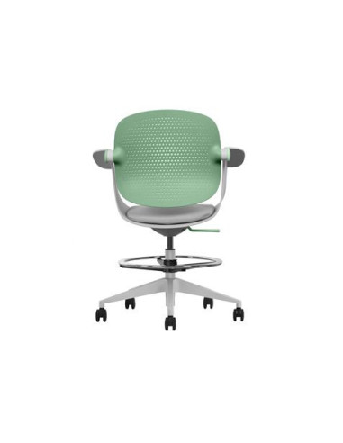 SILLA / TABURETE DE OFICINA TOP WORK VERDE CROMAD