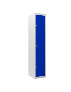 TAQUILLA METÁLICA 3 PUERTAS 1800X300X500MM AZUL CROMAD