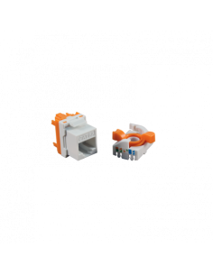 CONECTOR HEMBRA RJ45 CAT6 UTP TOOLESS ROTARY 180º CROMAD