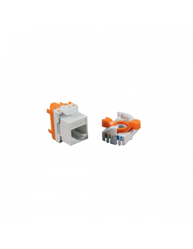 CONECTOR HEMBRA RJ45 CAT6 UTP TOOLESS ROTARY 180º CROMAD