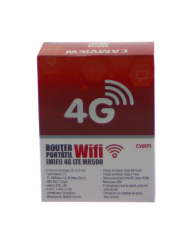 ROUTER (MIFI) WIFI PORTATIL 4G LTE MR500 CAMVIEW