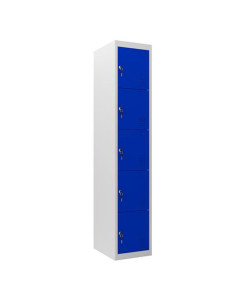 TAQUILLA METÁLICA 5 PUERTAS 1800X300X500MM AZUL CROMAD