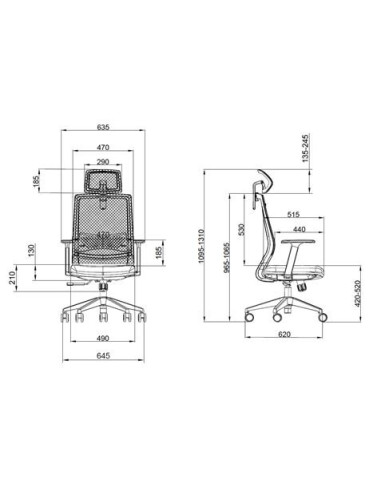 SILLA OFICINA GAMA SENIOR SE1000 CROMAD