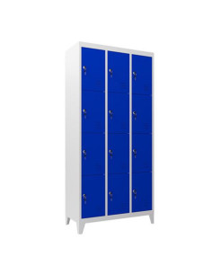 TAQUILLA METÁLICA CON PATAS 12 PUERTAS 1900X1000X500MM AZUL CROMAD