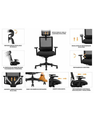 SILLA OFICINA GAMA SENIOR SE1100 CROMAD