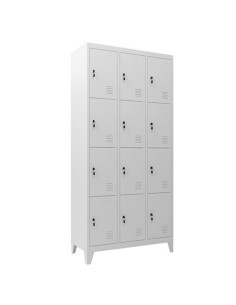 TAQUILLA METÁLICA CON PATAS 12 PUERTAS 1900X1000X500MM CROMAD