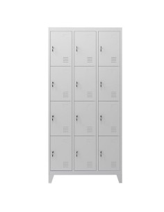 TAQUILLA METÁLICA CON PATAS 12 PUERTAS 1900X1000X500MM CROMAD 2