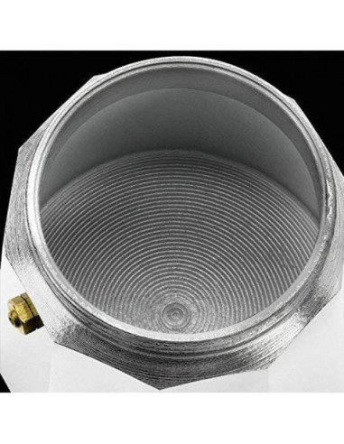 CAFETERA VITRO EXPRES 6 TAZAS ALUMINIO ANTIADHERENTE CALDERIN SIN CANTOS