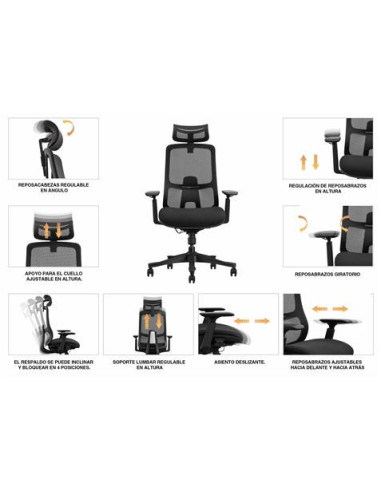 SILLA OFICINA GAMA SENIOR SE1300 CROMAD