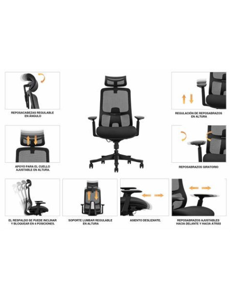 SILLA OFICINA GAMA SENIOR SE1300 CROMAD