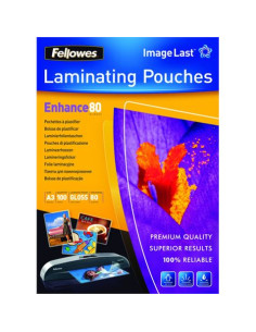 PACK 100 BOLSAS PLASTIFICACION 80 MICRAS A3 303X426 FELLOWES