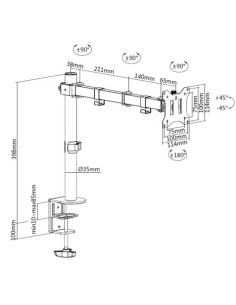 SOPORTE DE MESA 1 MONITOR 13\"-32\" CROMAD 2