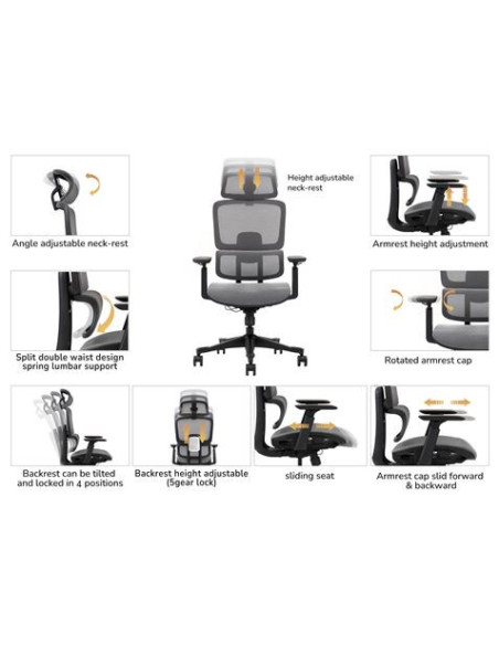 SILLA OFICINA GAMA SENIOR SE1400 CROMAD