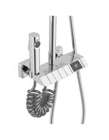 COLUMNA DE DUCHA SEL. BOTON DISPLAY CROMADA FONTASTOCK