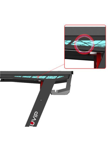 MESA GAMING PRO300 FIBRA CARBONO LUZ RGB MUVIP
