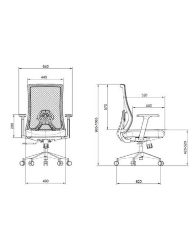 SILLA OFICINA GAMA SENIOR SE6000 CROMAD