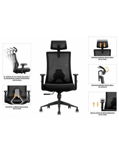 SILLA OFICINA GAMA SENIOR SE7000 CROMAD