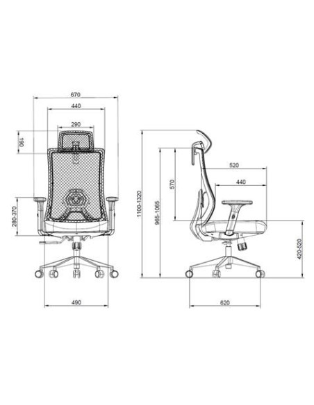 SILLA OFICINA GAMA SENIOR SE7000 CROMAD