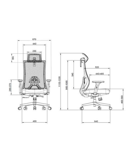 SILLA OFICINA GAMA SENIOR SE8000 CROMAD