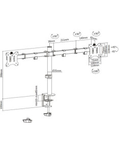 SOPORTE DE MESA 2 MONITORES 13-32 CROMAD 2