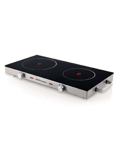 PLACA VITROCERAMICA DOBLE ORBEGOZO PCE 6000 - Ø205MM 1800W Y 170MM 1000W