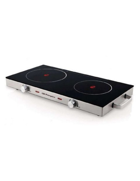 PLACA VITROCERAMICA DOBLE ORBEGOZO PCE 6000 - Ø205MM 1800W Y 170MM 1000W