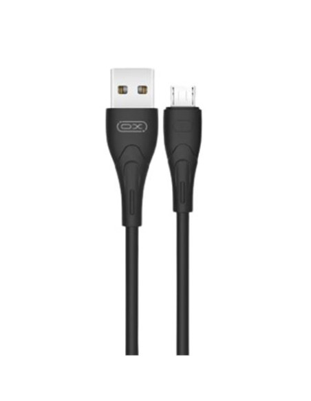 CABLE NB146 CARGA RAPIDA SILICONA USB - MICRO USB | 2.4A | 1 MTR | NEGRO XO