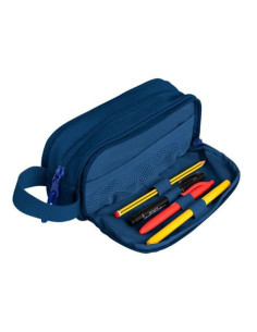 ESTUCHE 3 CREMALLERAS CON ASA LATERAL AZUL OXFORD 2