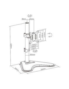 SOPORTE DE MESA CON BASE PARA 1 MONITOR 17-32 CROMAD 2