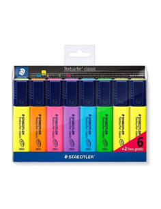 PACK 8 MARCADORES FLUORESCENTES 5MM STAEDLER