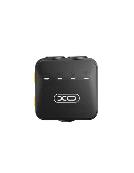 MICROFONO INALAMBRICO DE SOLAPA CON CAJA DE CARGA NEGRO MC15 XO