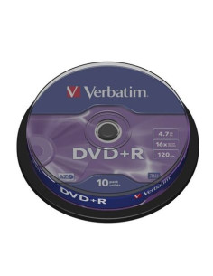 TARRINA 10 UNIDADES DVD+R VERBATIM 16X ADVANCED