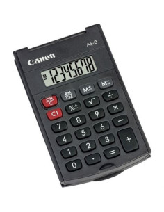CALCULADORA DE BOLSILLO 8 DIGITOS CON TAPA AS-8 CANON